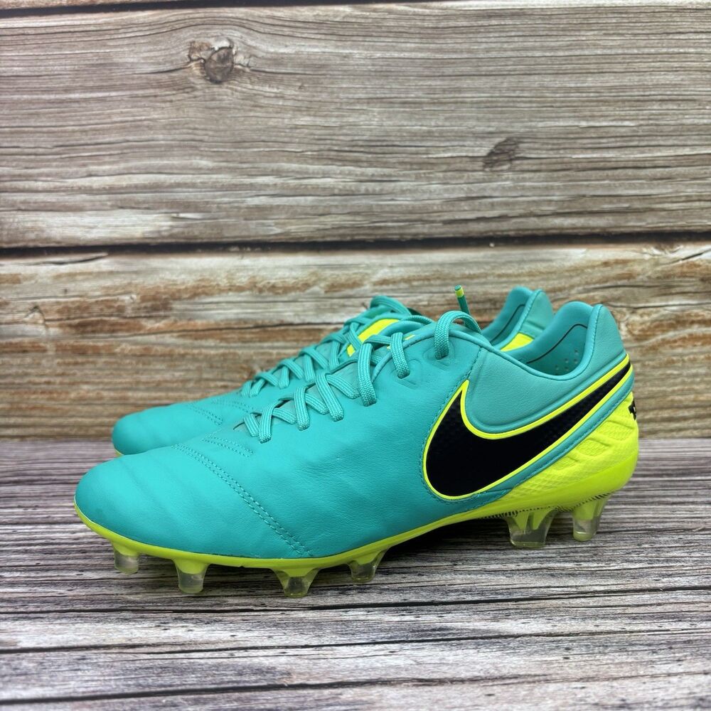 Mens Size 6.5/WMNS 8 Nike Tiempo Legend VI FG Jade Volt Soccer Cleats 819177-307